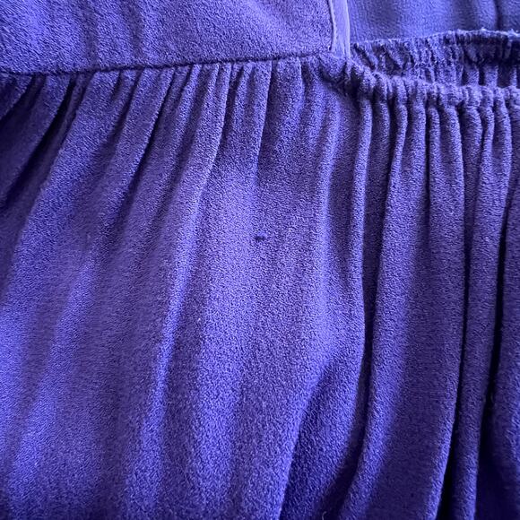 Rebecca Taylor Mini Dress Women Size 8 Blue Coquette Flowy Sleeveless Party - Picture 9 of 12